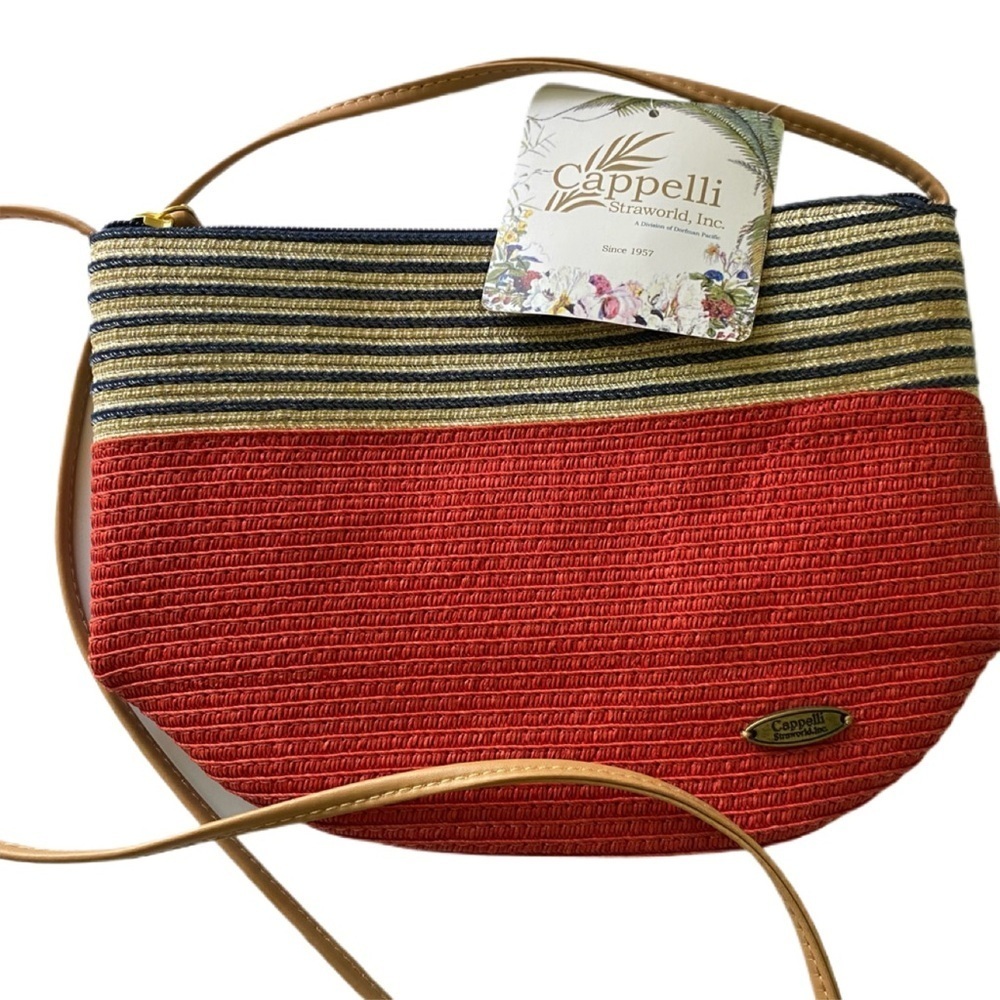 Cappelli Straworld New Straw Blend Patriotic Festive Lightweight Handbag Purse